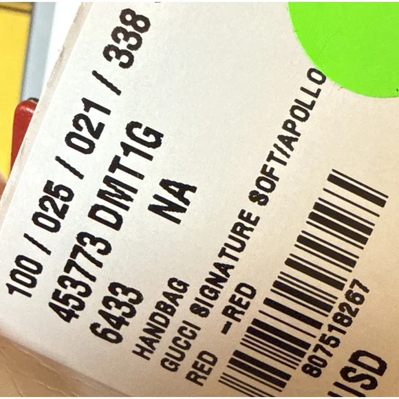 Gucci Guccissima Signature Apollo Red Leather Logo Bag Monogram Leather New - Picture 9 of 12